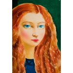 Moses (Moise) Kisling (1891 Kraków - 1953 Paris), Red-haired girl with blue eyes (Rousse aux yeux bleus), 1934