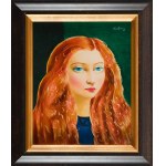 Mojżesz (Moise) Kisling (1891 Kraków - 1953 Paryż), Rudowłosa dziewczyna z błękitnymi oczami (Rousse aux yeux bleus), 1934