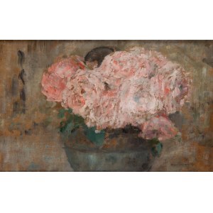 Olga Boznańska (1865 Kraków - 1940 Paris), Rosen in einer Vase, 1916-18