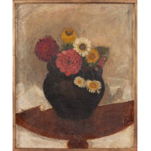 Tadeusz Makowski (1882 Oświęcim - 1932 Paris), Zinnias in a vase, 1915