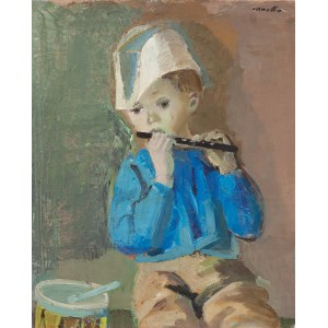 Rajmund Kanelba (Kanelbaum) (1897 Warsaw - 1960 London), Boy with a flute