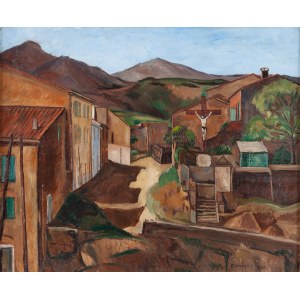 Szymon (Szamaj) Mondzain (Mondszajn) (1890 Chełm - 1979 Paryż), Wioska w górach, 1924