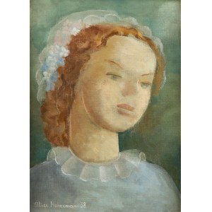 Alicja Hohermannová (1902 Varšava - 1943 Treblinka), Portrét dívky se zelenýma očima , 1938