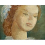 Alicja Hohermann (1902 Warsaw - 1943 Treblinka), Portrait of a girl with green eyes , 1938