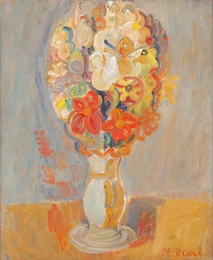 Maurice Blond (1899 Łódź - 1974 Clamart we Francji), Martwa natura z kwiatami w wazonie