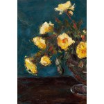 Włodzimierz Terlikowski (1873 Poraj pri Lodži - 1951 Paríž), Žlté ruže na modrom pozadí, 1924