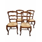 Satz von vier Stühlen im Stil Louis XV/Regency, Frankreich