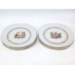 Zestaw dziewięciu porcelanowych talerzy dekoracyjnych Miłość wiedeńska/Telimena marki Chodzież, Polska, lata 60./70.