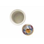 Ceramiczna puszka na herbatę / herbatnica / cukiernica, Japonia