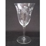 Set of three decorative wine glasses