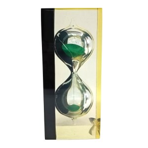 Hourglass with green sand