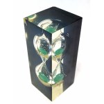 Hourglass with green sand