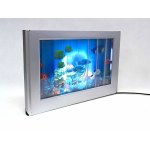 Lamp in the form of an aquarium with swimming fish