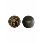 Round wooden box, hand carved