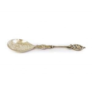 Silver decorative spoon Baptism of Nations, David Andersen, 19th - early 20th century, Norway