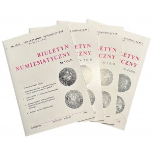 Biuletyn numizmatyczny 1999 - numery 1-4 - zestaw 4 sztuk