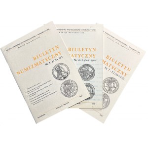 Biuletyn numizmatyczny 1990 - numery 1-12 - zestaw 3 sztuk