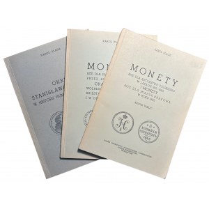 Literatura numizmatyczna - Karol Plage - zestaw 3 książek