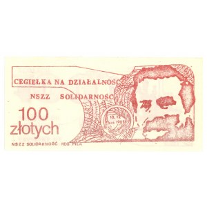 SOLIDARNOŚĆ - 100 złotych NSZZ Solidarność Piła - Lech Wałęsa - Kukla 123, typ 60