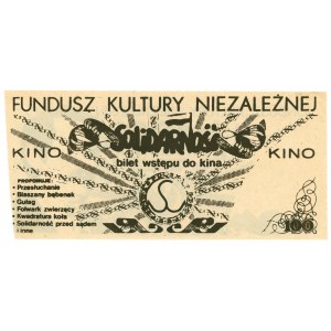 SOLIDARITA - 100 zl. vstupenka do kina - Nezávislý fond kultúry - krivý strih - Kukla 124 typ 61