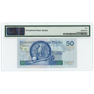 50 złotych 1994 - seria HA 4444444 - ciekawa numeracja - PMG 50 EPQ