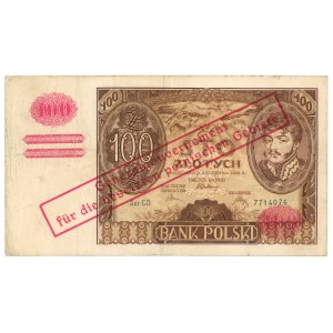 100 zlotých 1934 - séria C.D. - falošný dotlač