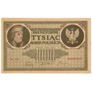 1 000 poľských mariek 1919 - séria AB