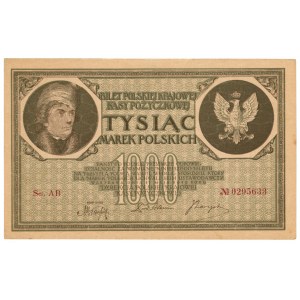1,000 Polish marks 1919 - AB series