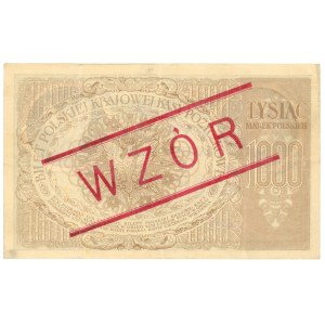 1.000 marek polskich 1919 - WZÓR - seria ZE. ILUSTROWANY W MIŁCZAKU