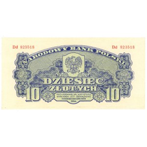 10 złotych 1944 - obowiązkowe - seria Dd - Emisja pamiątkowa