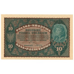 10 Polnische Mark 1919 - II Serie DB