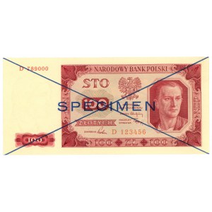 100 zlotých 1948 - Séria D789000/D123456 - SPECIMEN