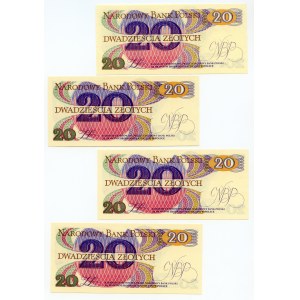 20 złotych 1982 - seria AM - SET 8 sztuk
