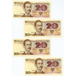 20 złotych 1982 - seria AM - SET 8 sztuk