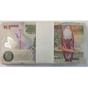 ZAMBIA - 1000 kwacha 2005 - paczka bankowa 100 sztuk