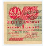 1 grosz 1924 - lewa połówka - seria AY