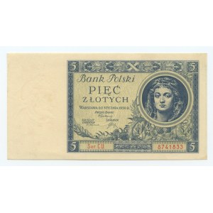 5 złotych 1930 - seria CU.
