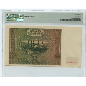 100 złotych 1941 - seria D - PMG 63