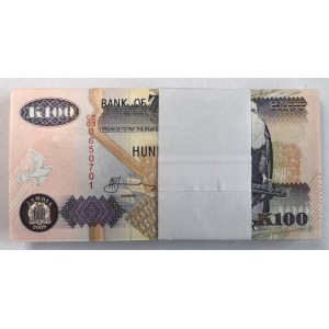 Zambia - 100 Kwacha 2005 - paczka bankowa 100 sztuk