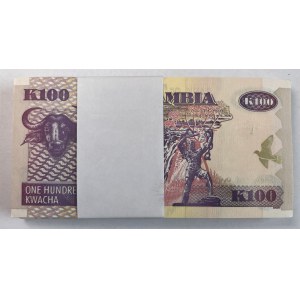 Zambia - 100 Kwacha 2005 - paczka bankowa 100 sztuk