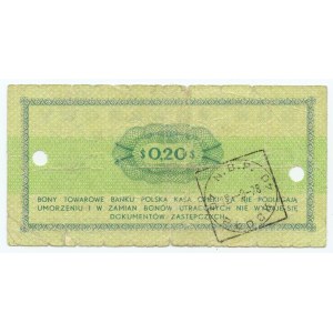 PEWEX - 20 centów 1969 - seria FN - fałszywy nadruk WZÓR
