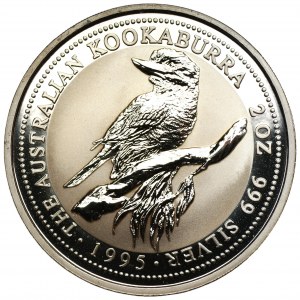 AUSTRALIA - 2 dolary 1995 Kookaburra 2 uncje srebra