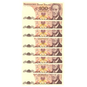 100 złotych 1986 - seria SA - set 16 sztuk