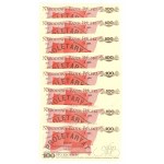 100 złotych 1986 - seria SA - set 16 sztuk