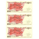 100 złotych 1986 - seria SB - set 15 sztuk