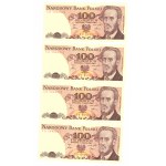 100 złotych 1986 - seria SB - set 15 sztuk