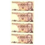 100 złotych 1986 - seria SB - set 15 sztuk