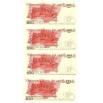 100 złotych 1986 - seria SB - set 15 sztuk