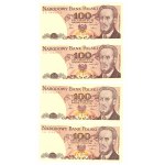 100 złotych 1986 - seria SB - set 15 sztuk