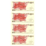 100 złotych 1986 - seria SB - set 15 sztuk